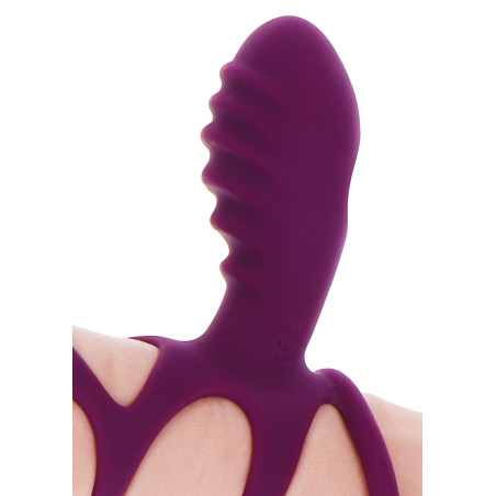 Étui pénien vibrant HALO HALO C-RING Happiness 7cm Violet