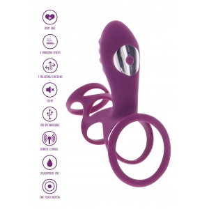 Étui pénien vibrant HALO HALO C-RING Happiness 7cm Violet