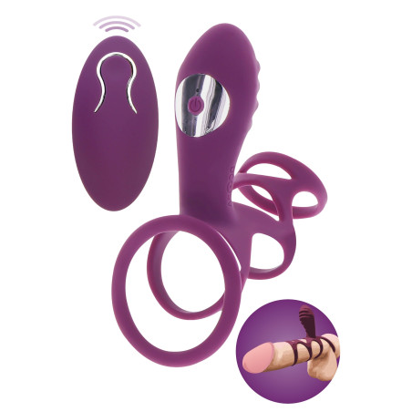 Étui pénien vibrant HALO HALO C-RING Happiness 7cm Violet