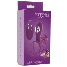 Étui pénien vibrant HALO HALO C-RING Happiness 7cm Violet 2