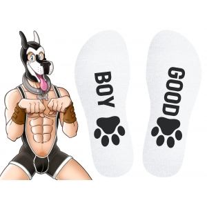 Chaussettes GOOD BOY Blanc-Noir