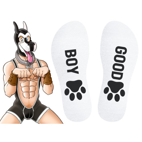 Chaussettes GOOD BOY Blanc-Noir
