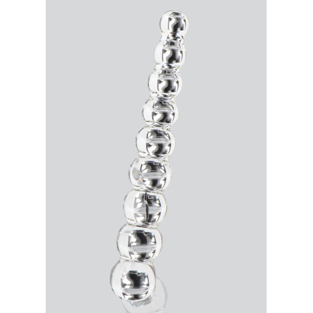 Gode en verre FROZEN FOUNTAIN 22 x 3.7 cm | Double sens