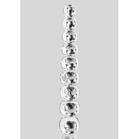 Gode en verre FROZEN FOUNTAIN 22 x 3.7 cm | Double sens