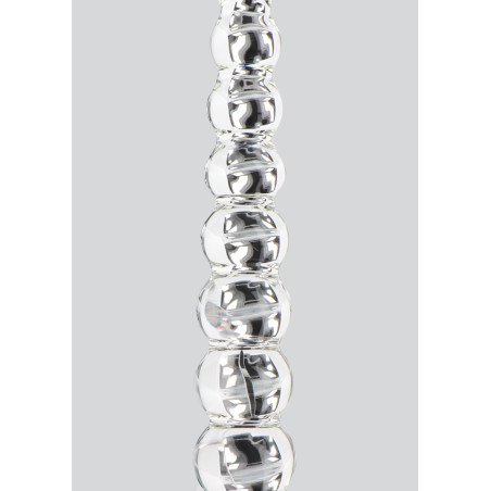 Gode en verre FROZEN FOUNTAIN 22 x 3.7 cm | Double sens