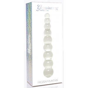 Gode en verre FROZEN FOUNTAIN 22 x 3.7 cm | Double sens