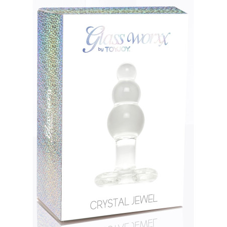 Plug en verre CRYSTAL JEWEL 9.5 x 3.5cm | Plaisir progressif