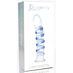 Gode en verre G-SPOT GEMSTONE 17 x 3.7cm | Plaisir et Fun