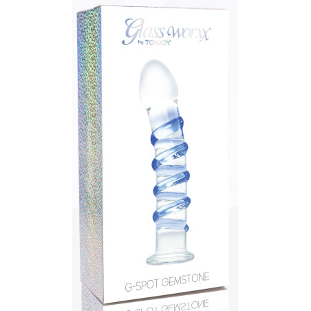 Gode en verre G-SPOT GEMSTONE 17 x 3.7cm | Plaisir et Fun
