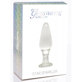 Plug en verre STAR SPARKLER 11 x 3.5cm 2