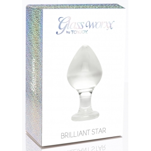 Plug en verre BRILLIANT STAR 8 x 4.5cm | Mega Plaisir