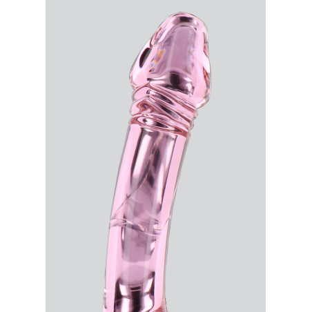 Gode en verre rose RHINESTONE SCEPTER 23 x 3.6cm Pointe torsade