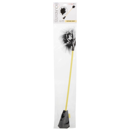 Cravache FEATHER CROP Boundless 50cm Noir-Jaune