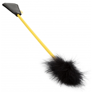 Cravache FEATHER CROP Boundless 50cm Noir-Jaune