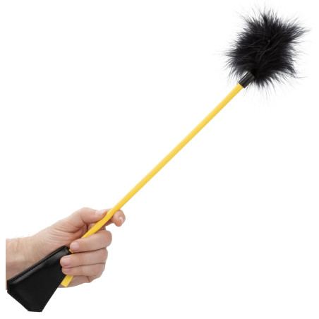 Cravache FEATHER CROP Boundless 50cm Noir-Jaune