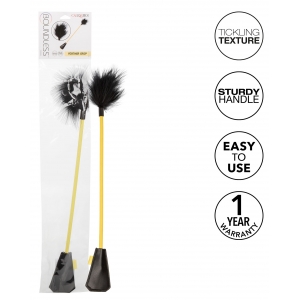 Cravache FEATHER CROP Boundless 50cm Noir-Jaune