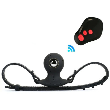 Bâillon-boule d'Électro SHOCK BALL de 5 x 5 cm en Silicone