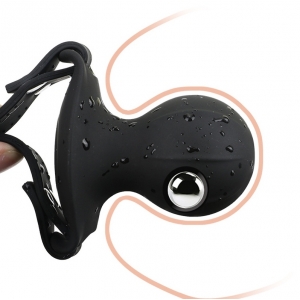 Bâillon-boule d'Électro SHOCK BALL de 5 x 5 cm en Silicone