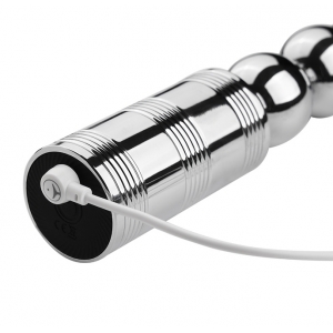 Chapelet anal vibrant Métal VIBRATOR BEADS 15 x 3 cm