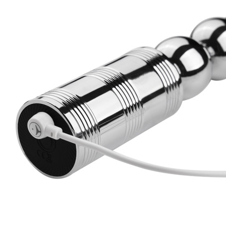 Chapelet anal vibrant Métal VIBRATOR BEADS 15 x 3 cm