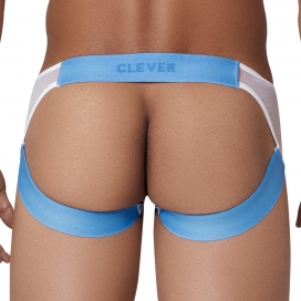 Jockstrap transparent HUNCH Blanc-Bleu 2