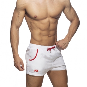 Short de bain RAINBOW TAPE Blanc