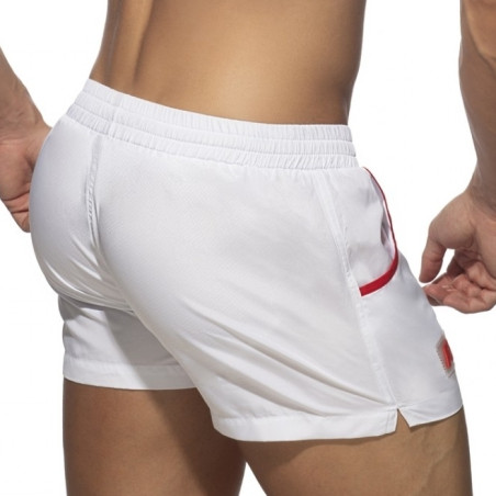 Short de bain RAINBOW TAPE Blanc