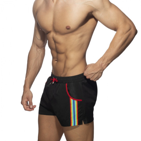 Short de bain RAINBOW TAPE Noir
