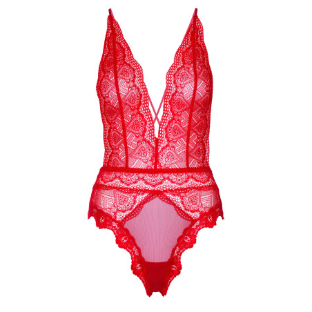 Body Deep-V Lace Rouge