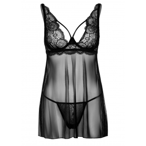 Nuisette + String Underwire Sheer Noir