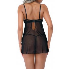 Nuisette + String Underwire Sheer Noir 2