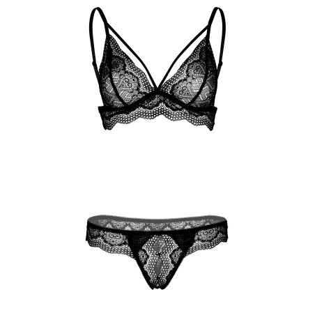 Ensemble Lace Bra 2 Pièces Noir