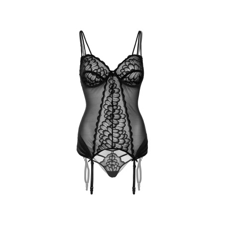 Bustier Porte-Jarretelles Lace Cami Noir
