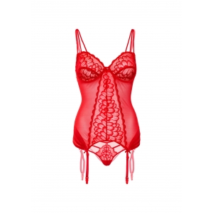 Bustier Porte-Jarretelles Lace Cami Rouge