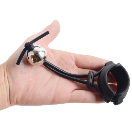 Anneau avec boules pendantes COCK HEAD BALL M | Poids 360g