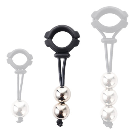 Anneau avec boules pendantes COCK HEAD BALL M | Poids 360g