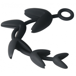 Chapelet Anal PET ASS 25.5 x 6.4cm Noir