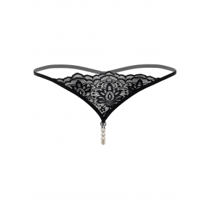 String avec perles PEARL Noir