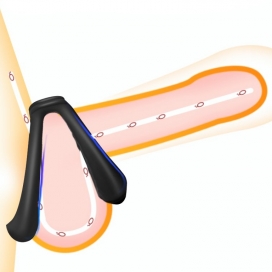 Double cockring en silicone SOFT DUO 40 mm Noir 2
