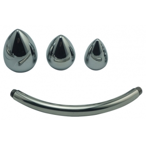 Stimulateur de prostate en métal DOUBLE HEAD 25cm