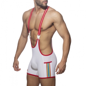 Singlet TAPE WRESTLING Blanc