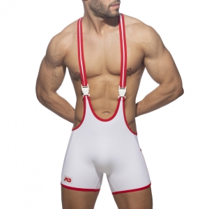 Singlet TAPE WRESTLING Blanc