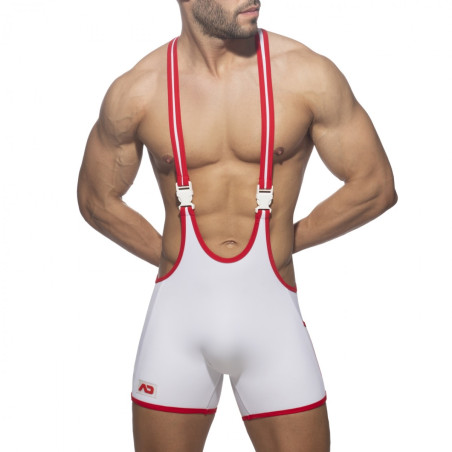Singlet TAPE WRESTLING Blanc