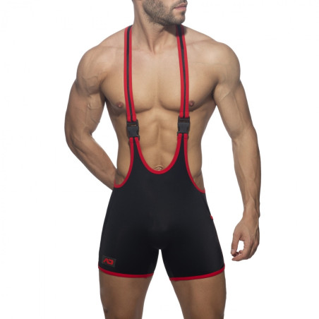 Singlet TAPE WRESTLING Noir