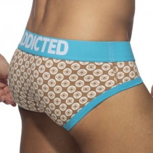 Slip GEOMETRIC Marron-Turquoise