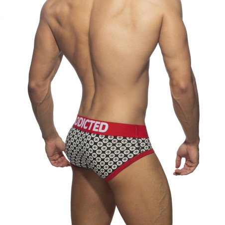 Slip GEOMETRIC Noir-Rouge
