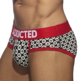 Slip GEOMETRIC Noir-Rouge