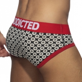 Slip GEOMETRIC Noir-Rouge 2