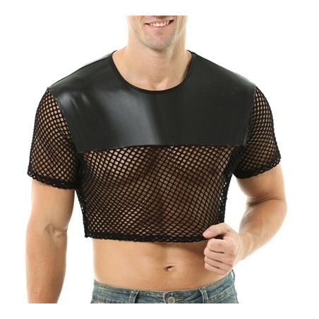 Crop Top NET N FETISH Noir