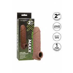 Gaine de pénis LIFE LIKE EXTENSION Marron 18 cm